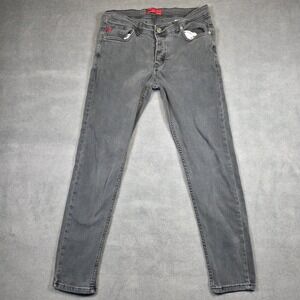 Zara Jeans Mens 32 Gray Slim Stretch Faded